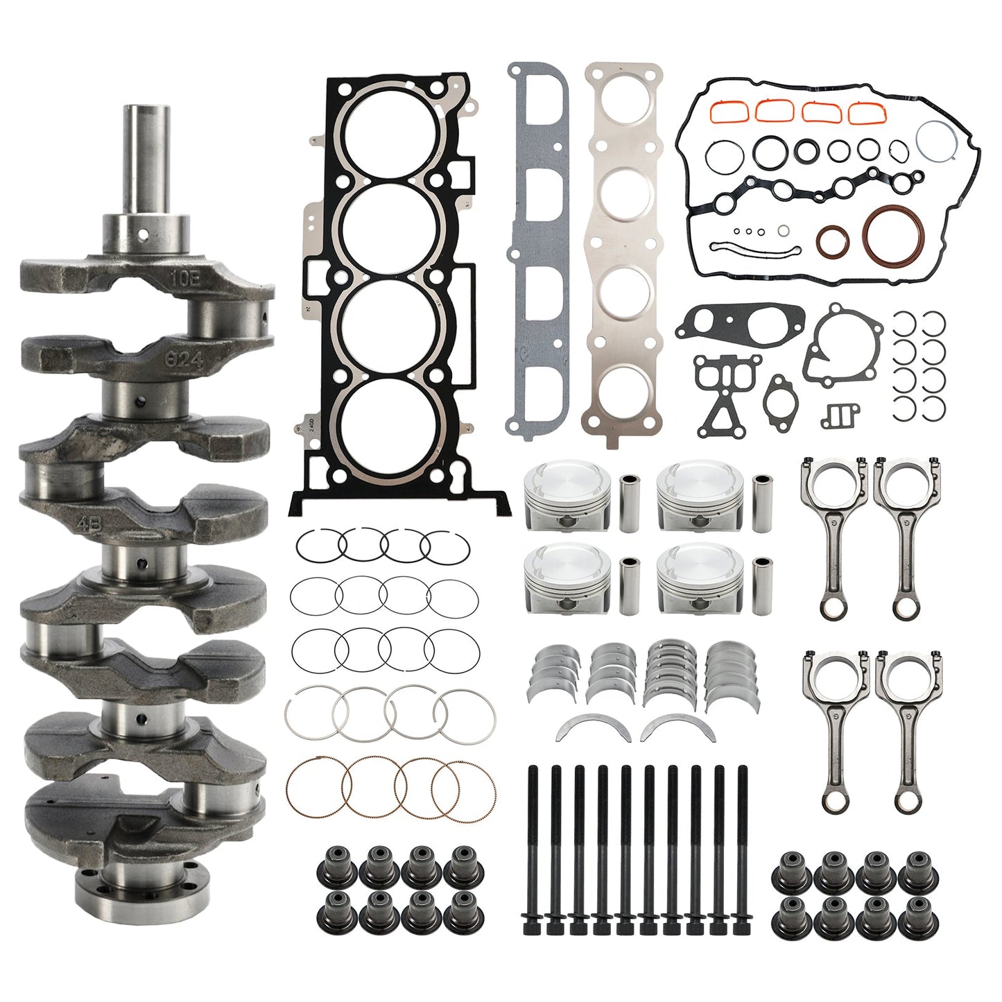 2008–2011 Hyundai Grandeur (TG) G4KE 2.4L Engine Overhaul Rebuild Kit & Crankshaft & Con Rods 23510-25220