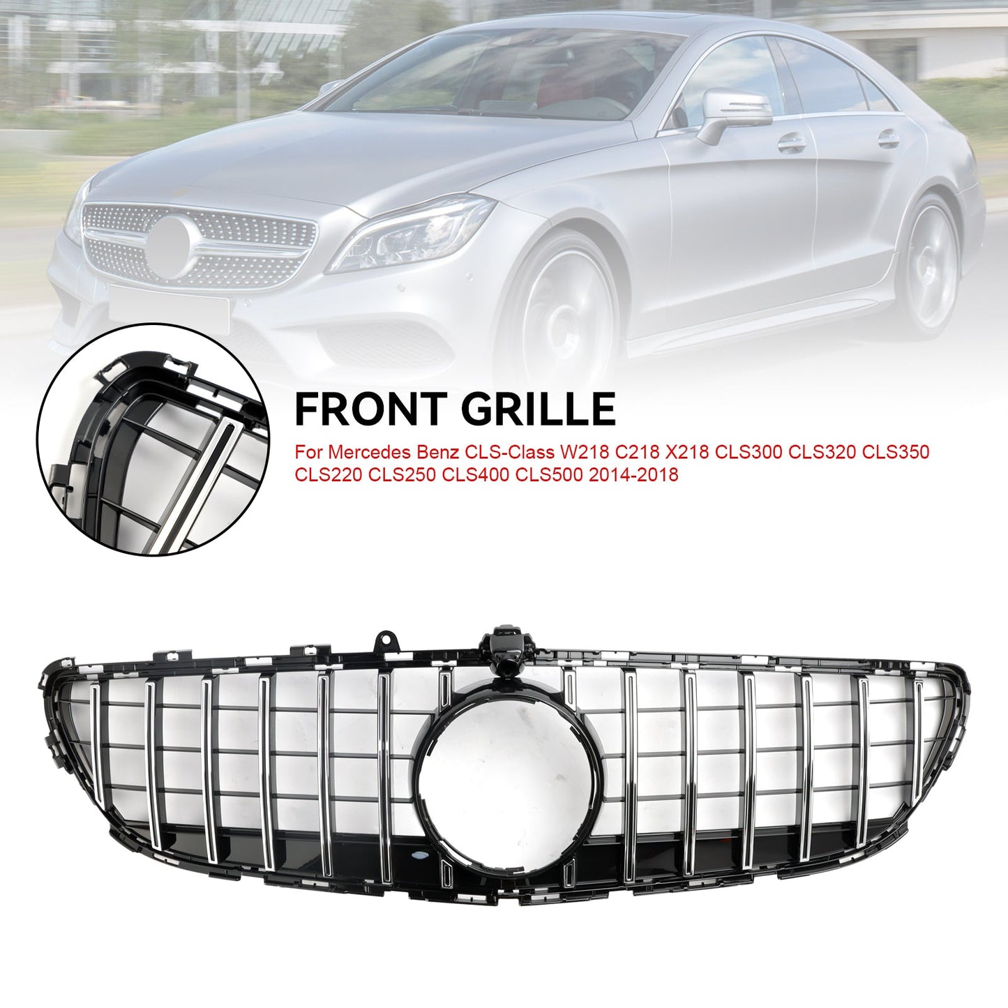 2015-2018 Mercedes Benz CLS-Class W218 CLS350 Front Bumper Grille Grill