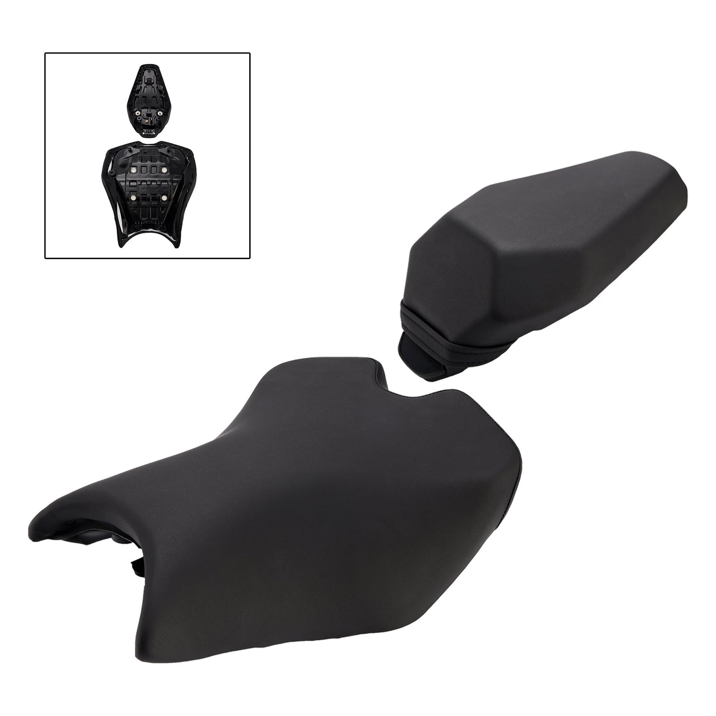 2025 For Kawasaki Ninja Z900 Front W/ Rear Thickened Seat Pillion Kit Black