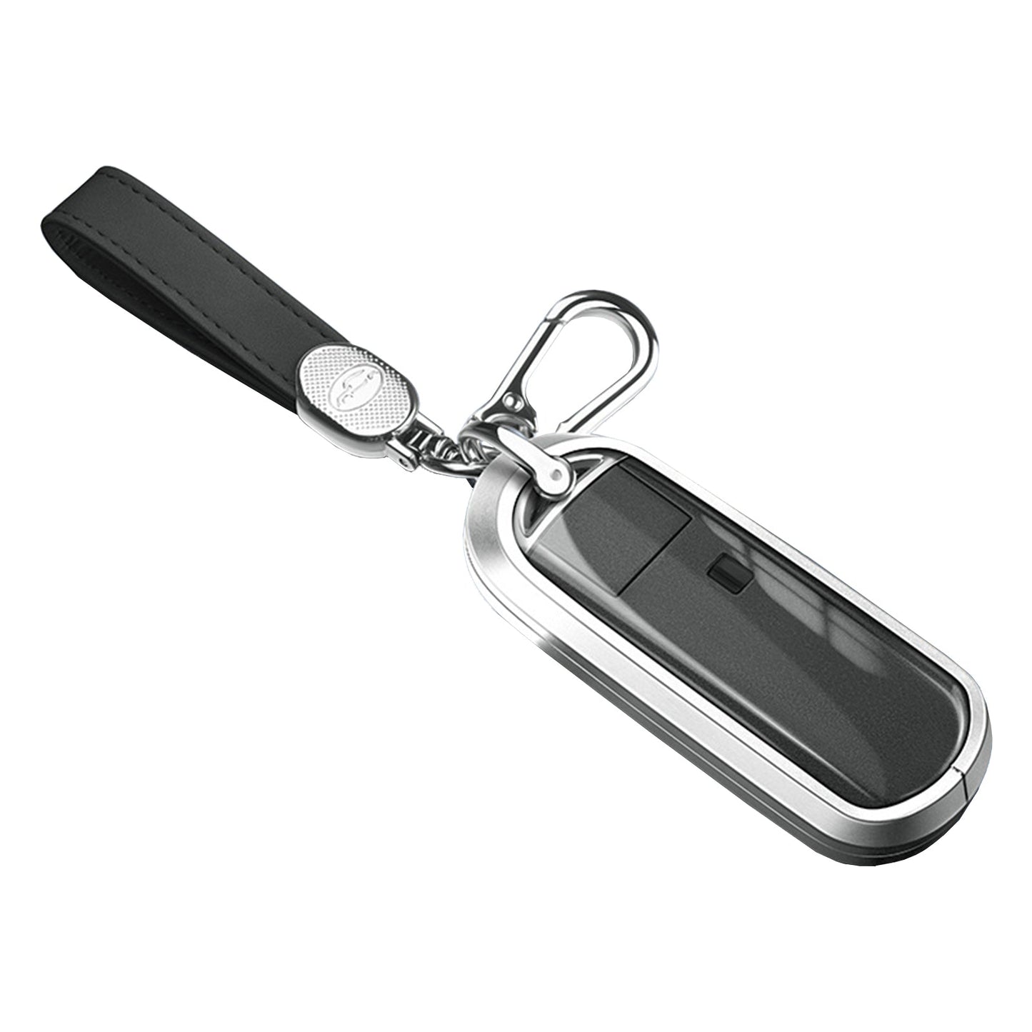 Aluminum Alloy TPU Silvery Car Key Case Cover With Buckle For Mazda CX-4 CX-5
