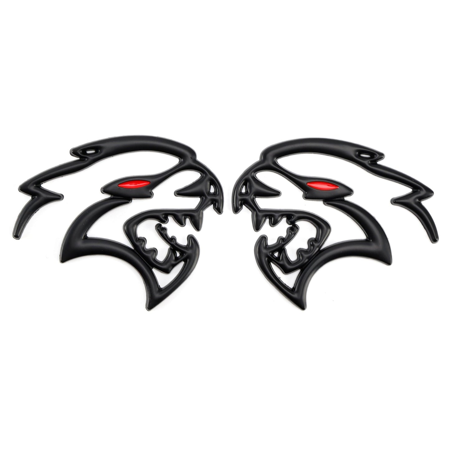 2x Hellcat Fender Side Emblem Badge Decal for SRT Hellcat Black