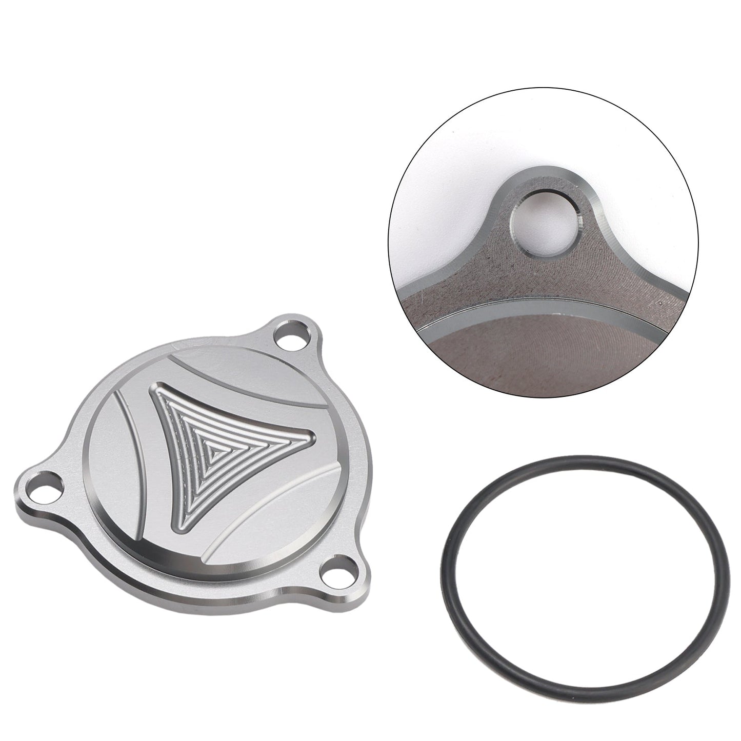 CNC OIL FILTER COVER GRAY FOR SUZUKI DRZ400 DRZ 400S DRZ 400SM DRZ400E 05-2025