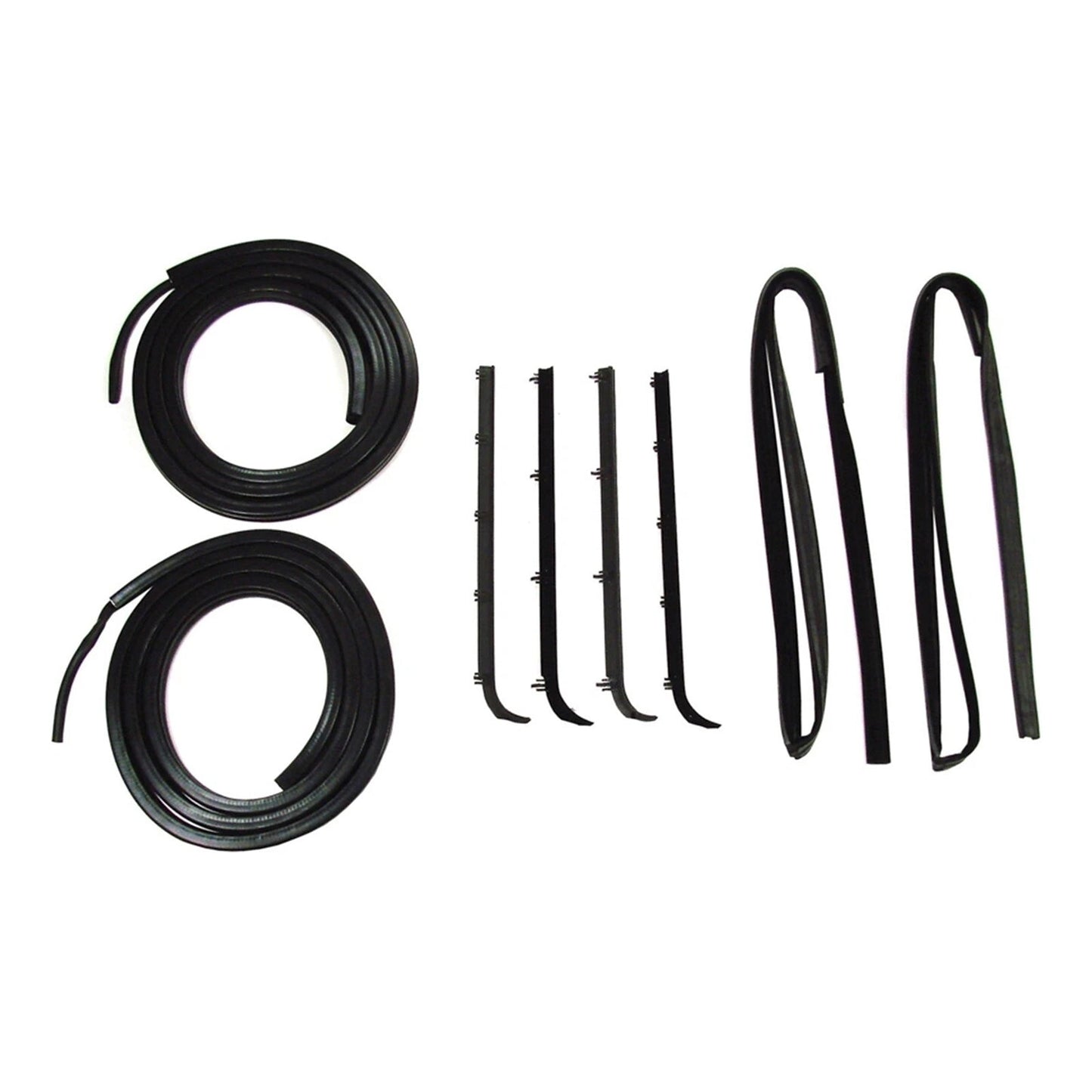1987-1997 Ford F350 Truck Front Door Weatherstrip Seal Kit 8PCS Door Window Sweep Weatherstrip Seal Kit