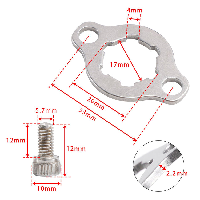 Front Sprocket Retaining Plate Kit For Yamaha DT125 SR125 TZR125 SR125 1982-2000
