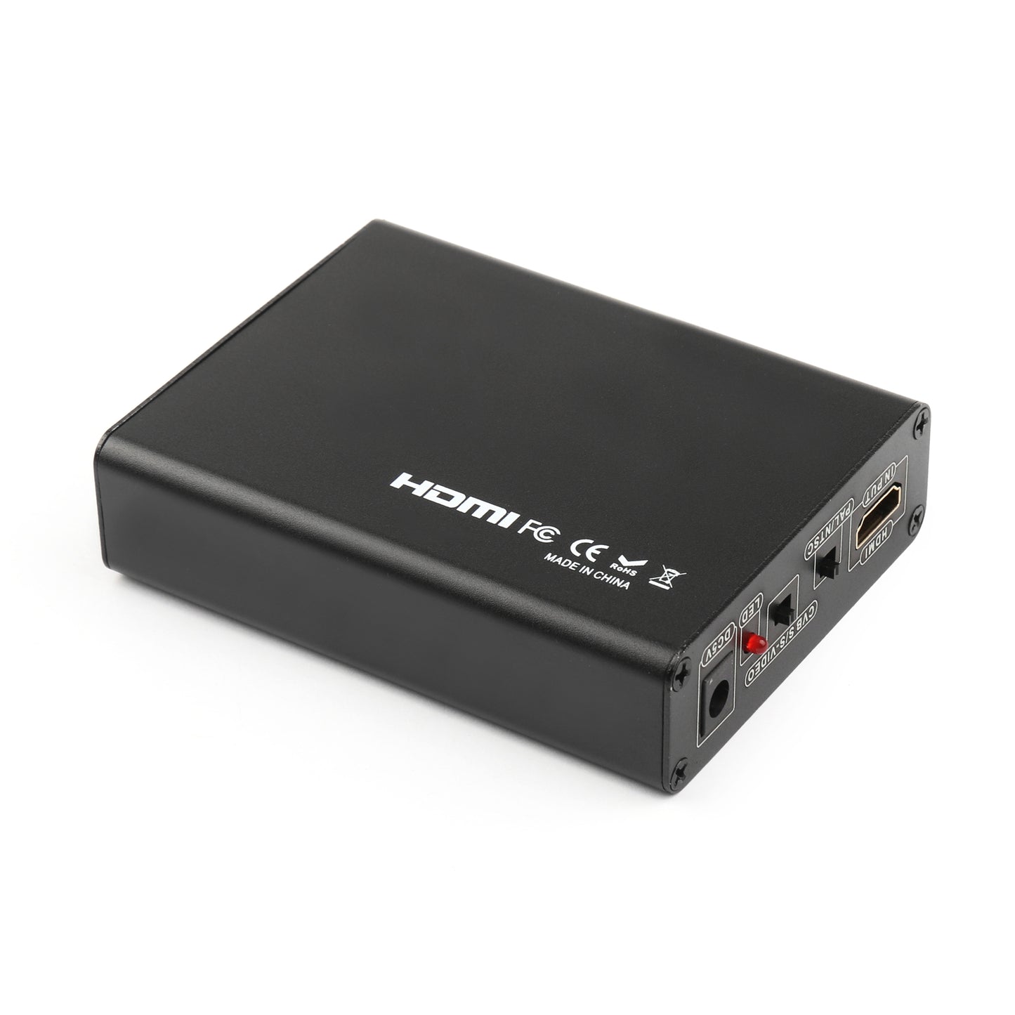 HDMI to 3 RCA AV+S-Video CVBS Composite R/L Audio 1080P Converter UK Plug Power