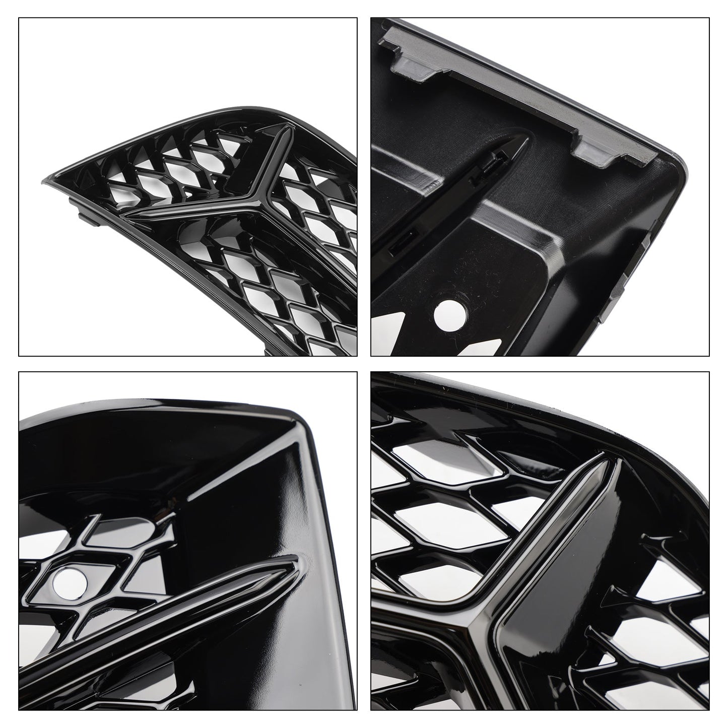 2017-2020 Audi A3 Front Bumper Grill Fog Light Cover Lamp Frame Trim Fit