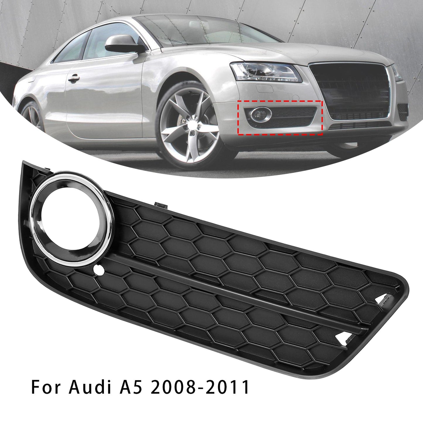 2008-2011 Audi A5 Car Right Side Fog Light Grille Cover 8T0 807 682