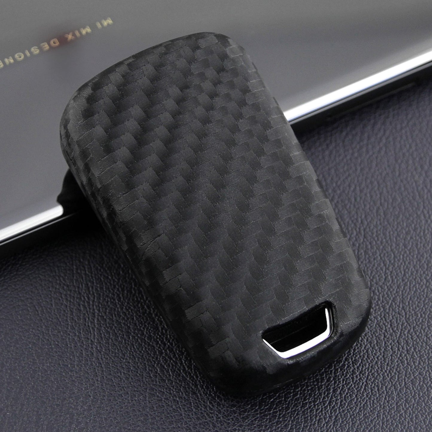 Leather Silicone Car Key Case Cover With Buckle For Chevrolet