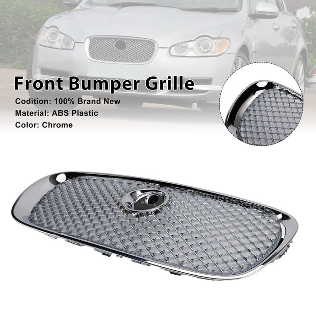 2008-2011 Jaguar XF XF-R Style Front Bumper Grill Grille Chrome