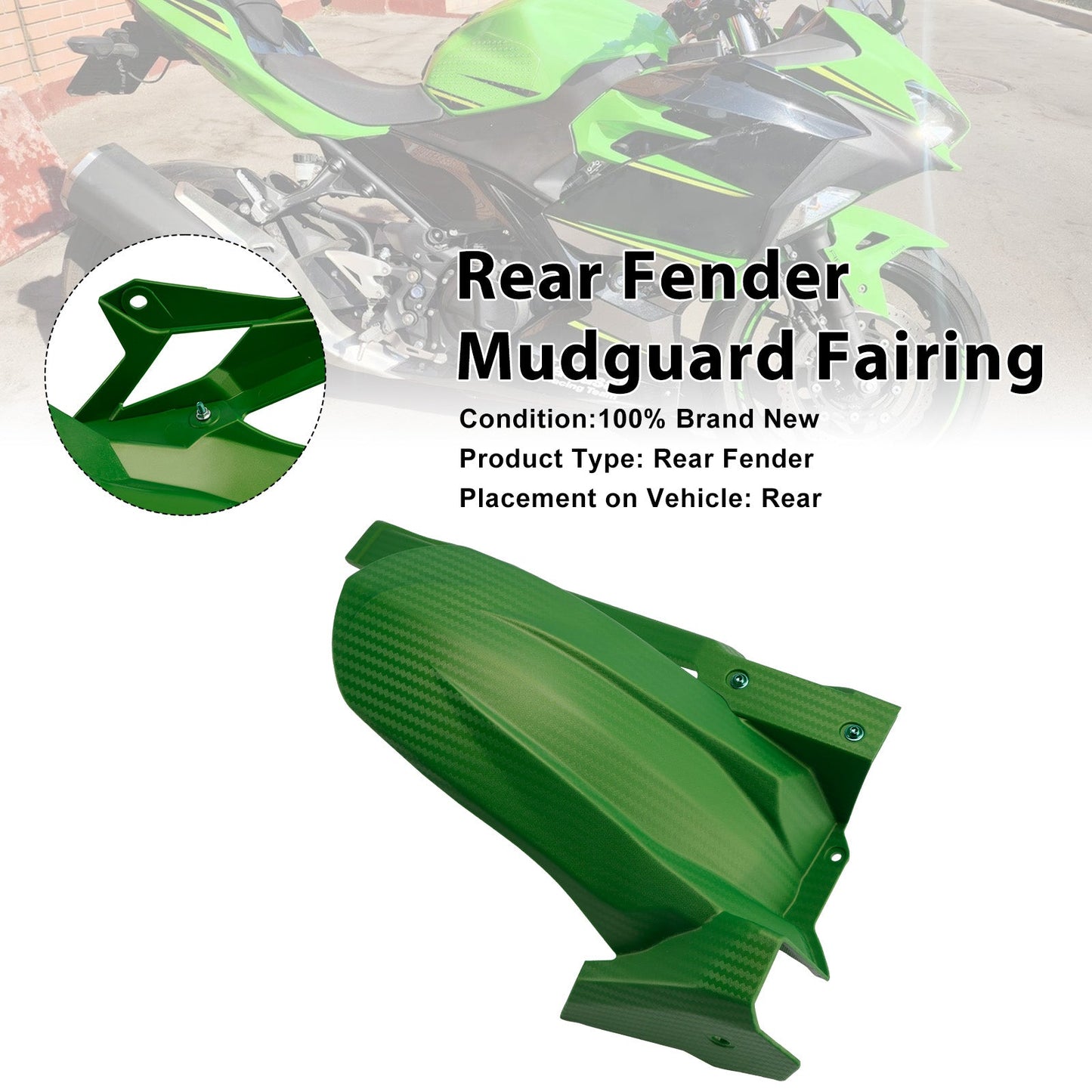 2024-2026 For Kawasaki Ninja 500 / Z500 Rear Fender Fairing