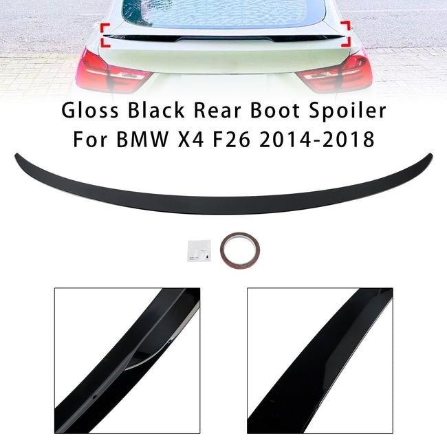 Gloss Black Rear Boot Spoiler For BMW X4 F26 2014-2018