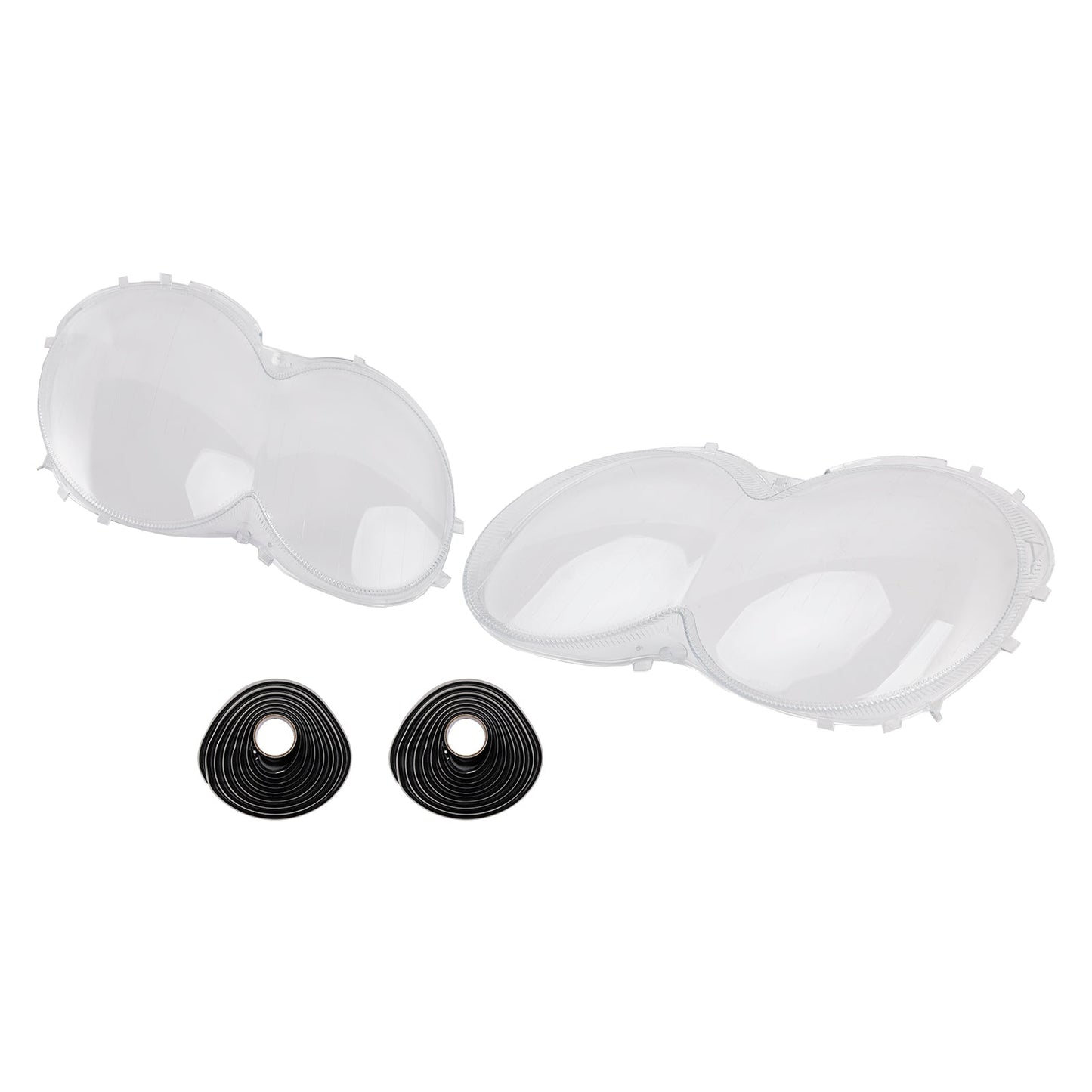 2003-2008 Benz W230/R230 SL500 SL600 2Pcs Headlight Shell Lens Cover+Glue