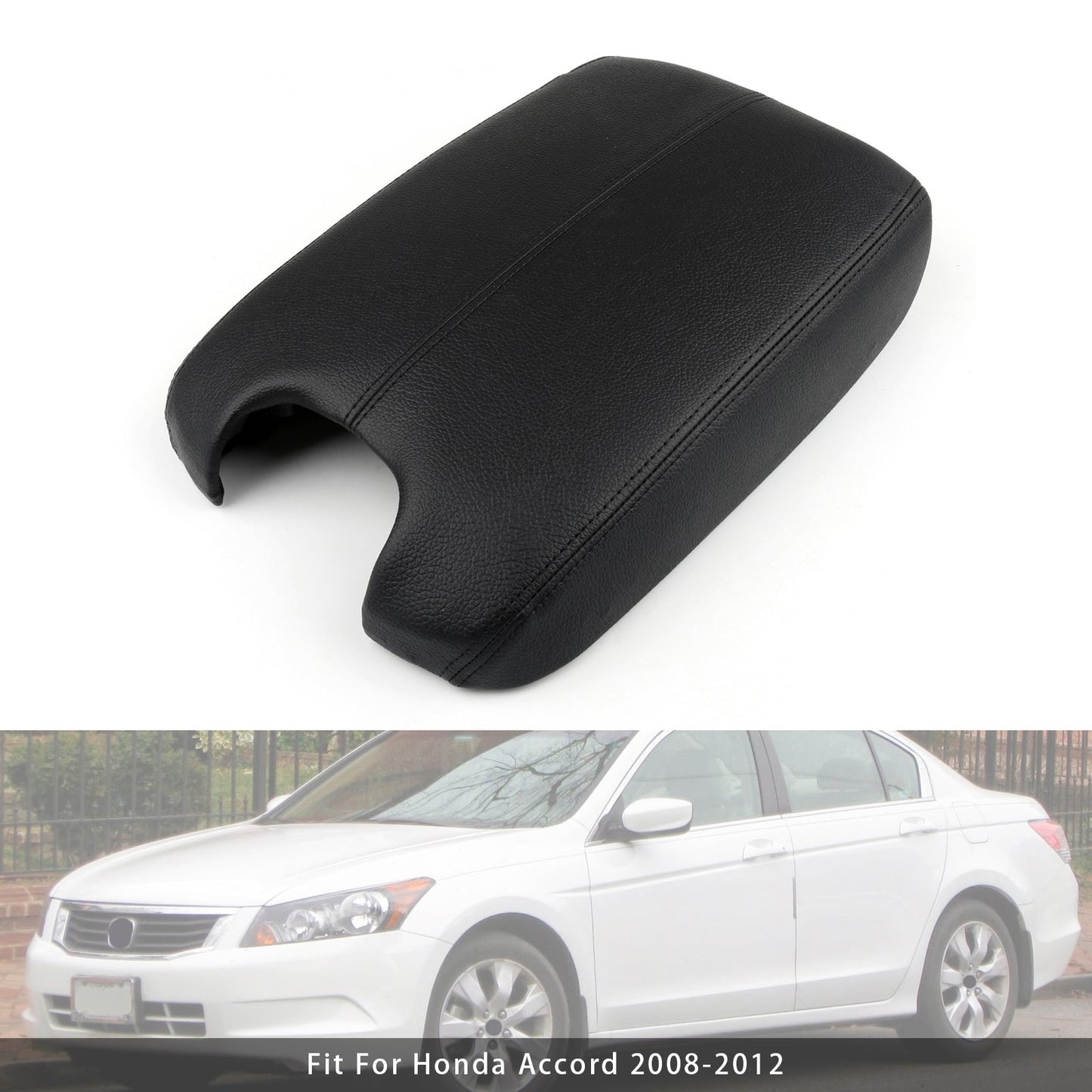 2008-2012 Honda Accord Black Leather Armrest Centre Console Lid