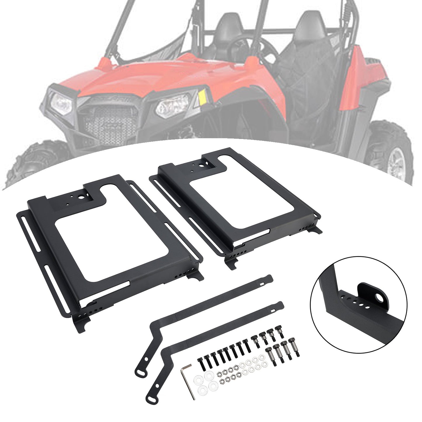 Polaris RZR S 1000 2X Lower Recline Seat Bases Set