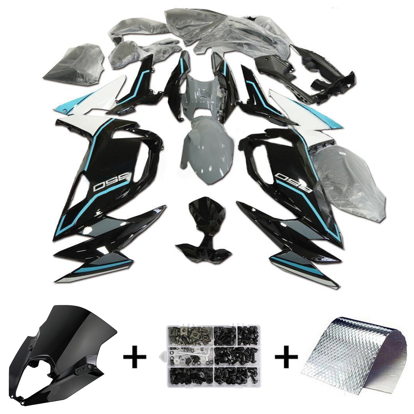 2020-2024 Kawasaki ER-6F Ninja650 Injection Fairing Kit Bodywork ABS #101