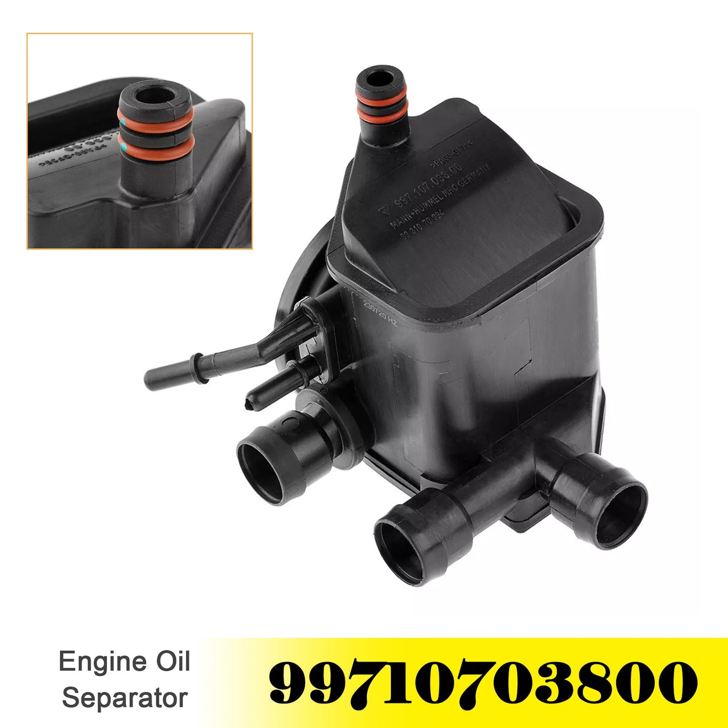 2005-2005 Porsche 911 Carrera S H6 3.8L Center Engine Oil Separator Vent Valve 99710703800 90033105340