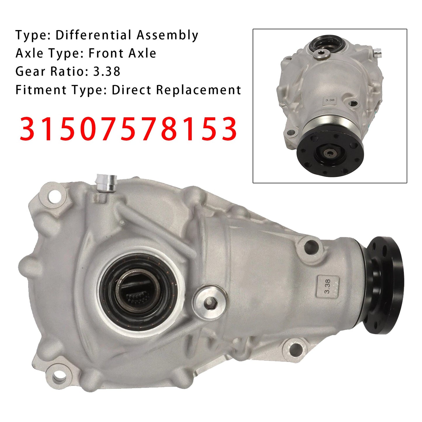 2015-2016 BMW 428i xDrive Gran Coupe Front Differential Carrier Assembly 31507578153 31508635863