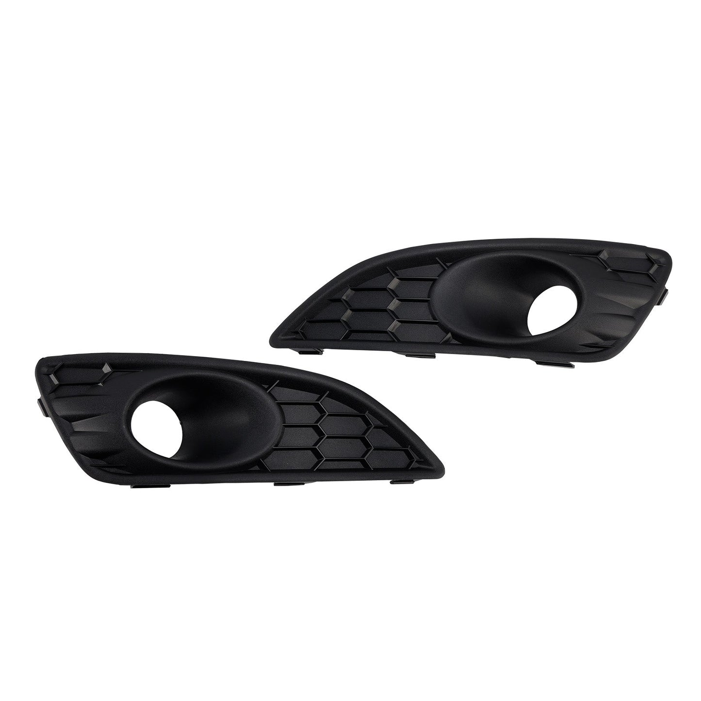 2013-2017 Ford Fiesta 2PCS Matte Black Front Fog Light Lamp Cover Grille