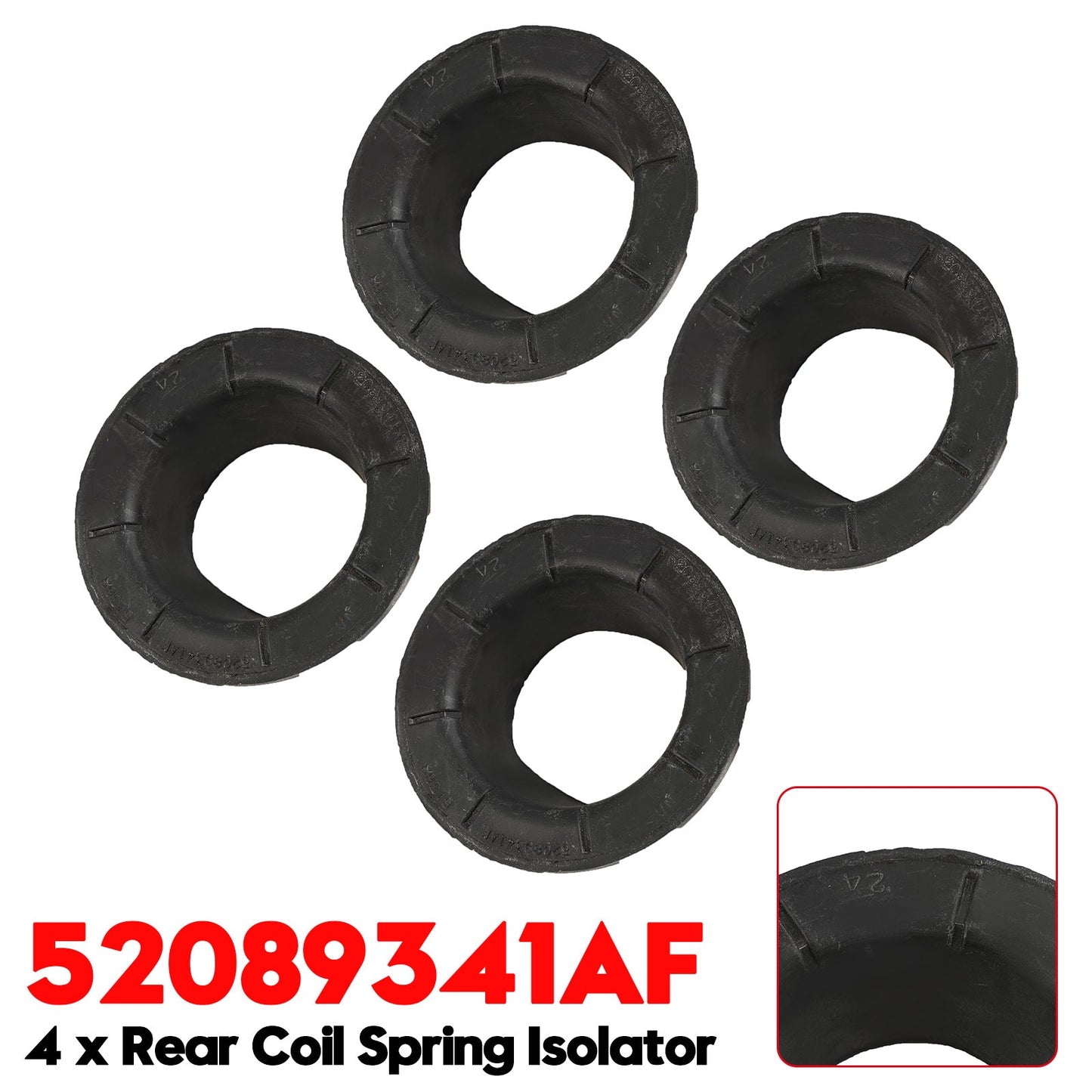 2005-2010 Jeep Grand Cherokee WK 4 x Rear Coil Spring Isolator 52089341AF