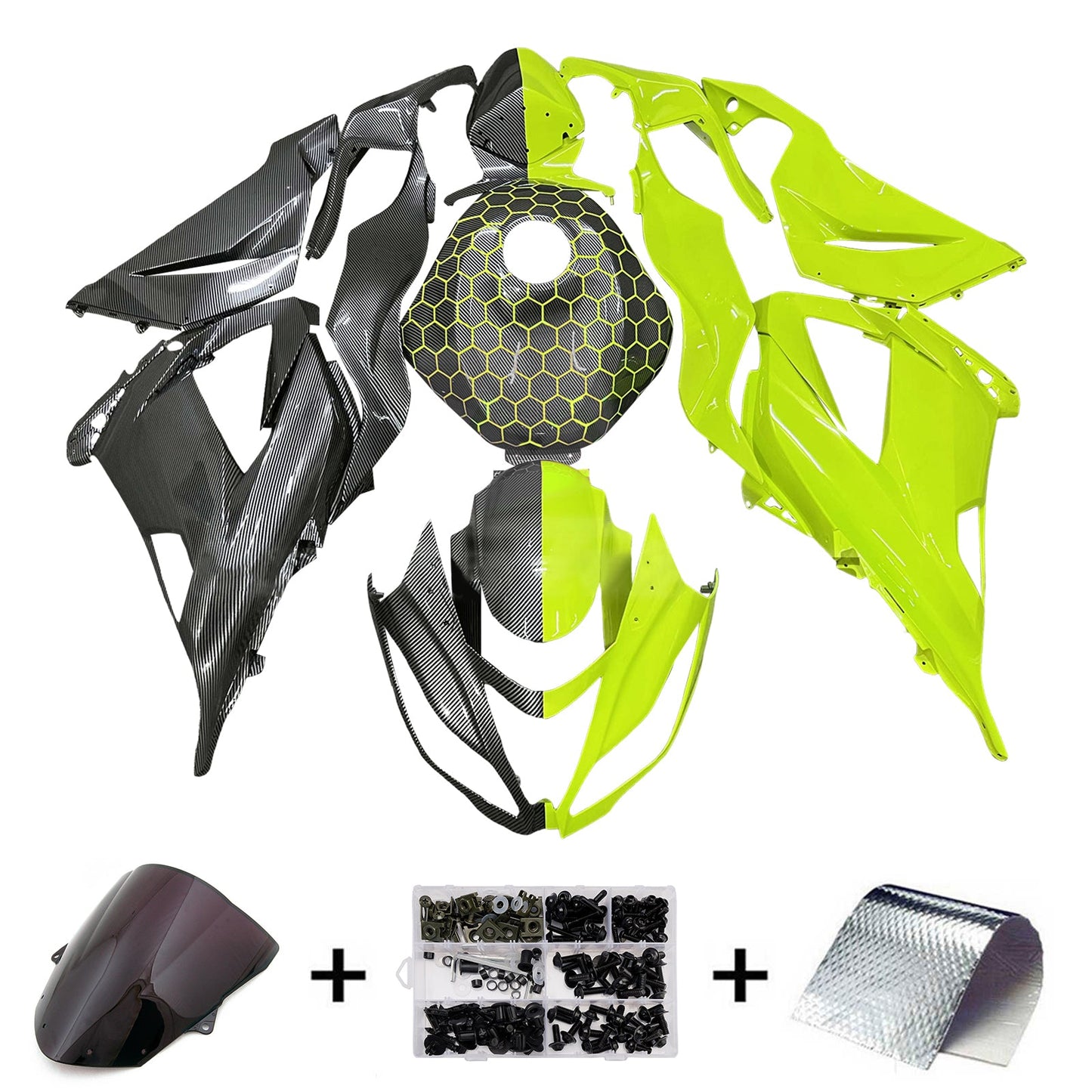 Injection Fairing Kit Bodywork Plastic ABS fit For Kawasaki ZX6R 636 2013-2018