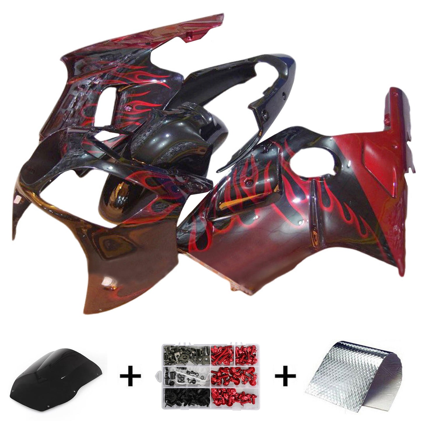 2000-2001 Kawasaki ZX12R Injection Fairing Kit Bodywork Plastic ABS