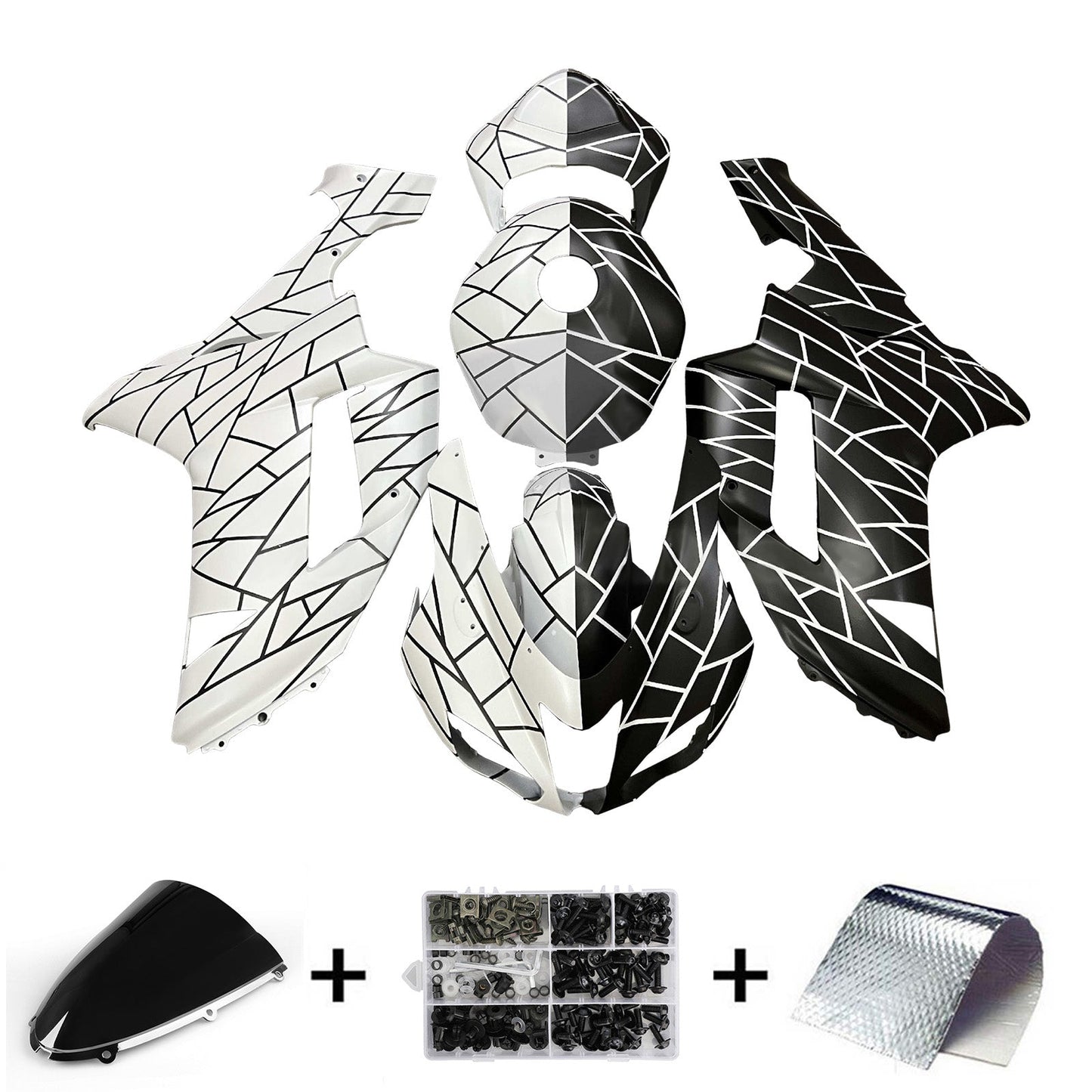 Injection Fairing Kit Bodywork Plastic ABS fit For Kawasaki ZX6R 636 2007-2008