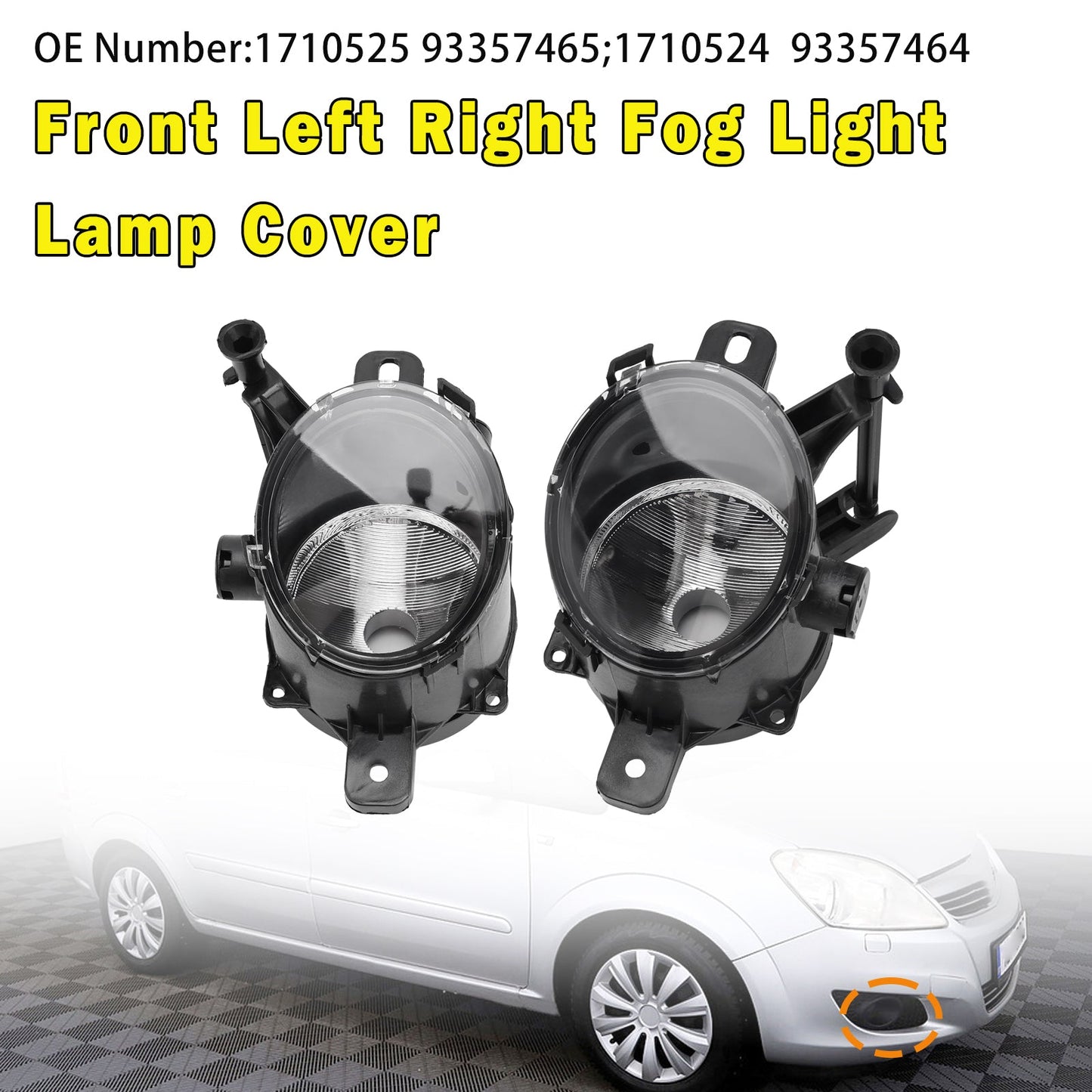 Front Fog Light Lamp Cover 1710525 1710524 For Opel Zafira B (A05) 2008-2011