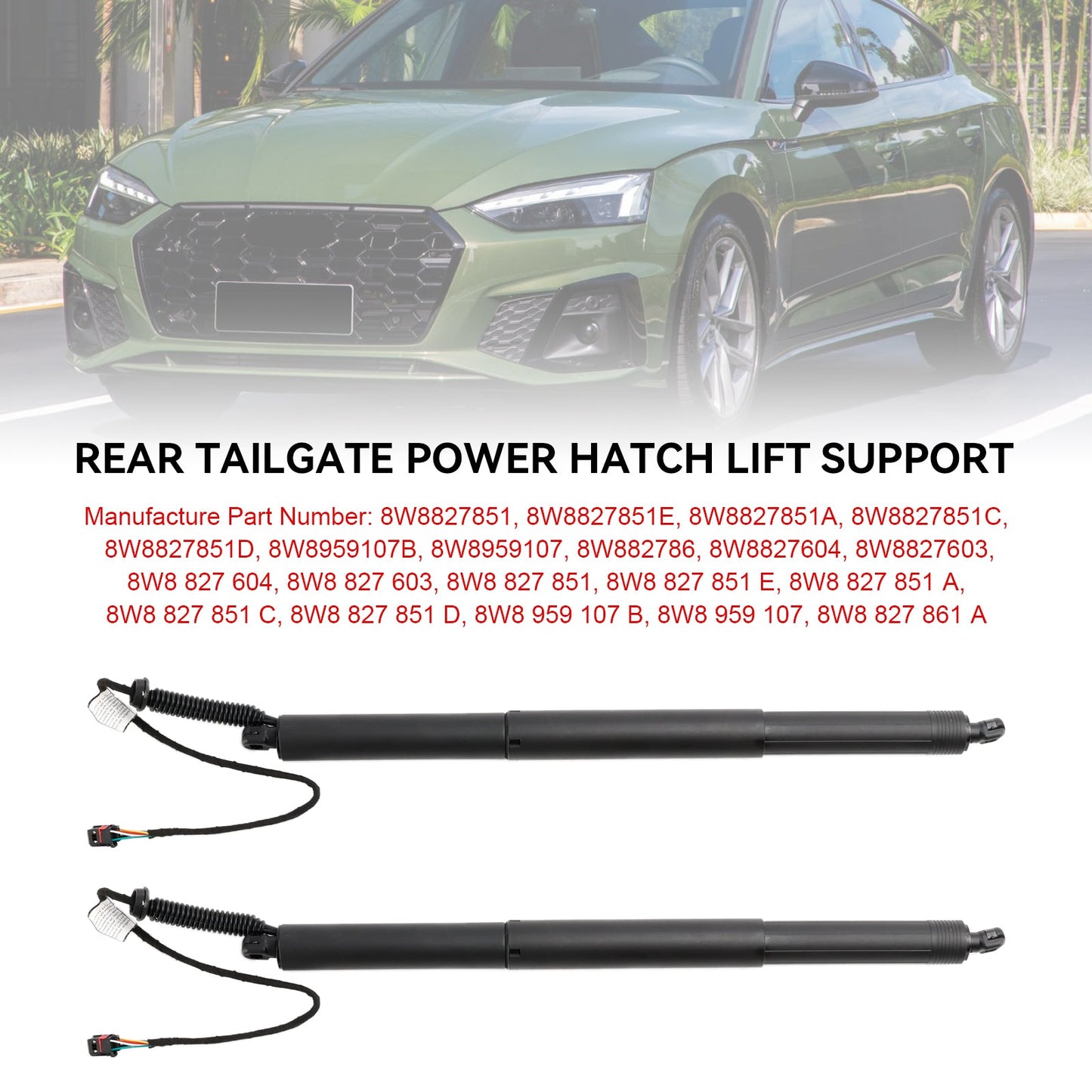 2PCS Electric Tailgate Lift 8W8827851 Fit Audi A5 Sportback 2016-2024 8W8959107