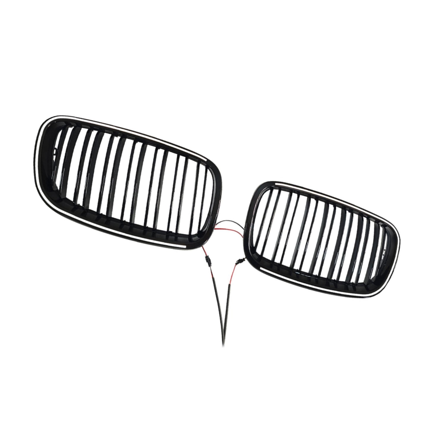 2008-2011 For BMW X6 Hybrid E72 Gloss Black Front Bumper Kidney Grill Grille 51137157687 51137157688