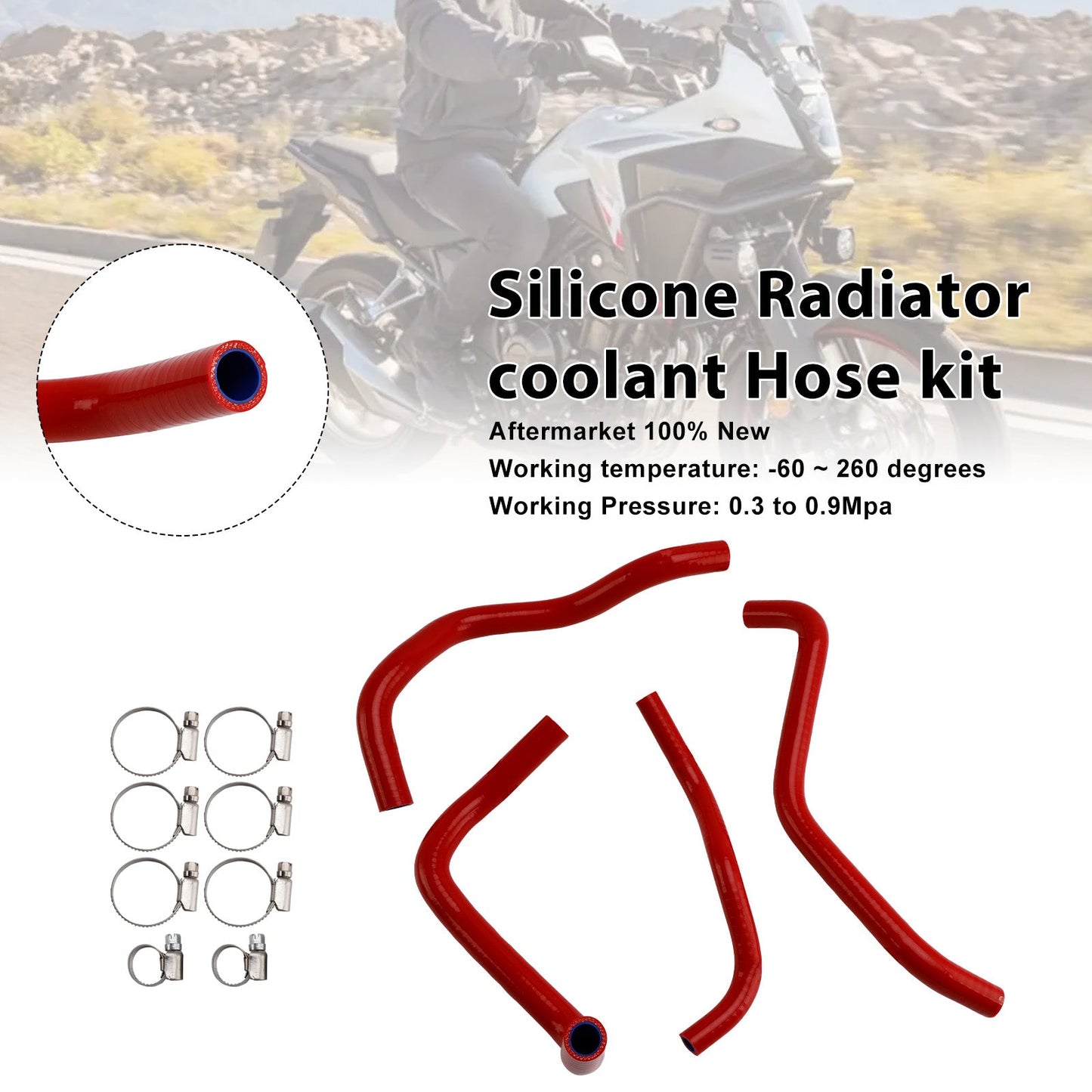2024-2025 Honda NX400 NX500 Silicone Radiator coolant Hose