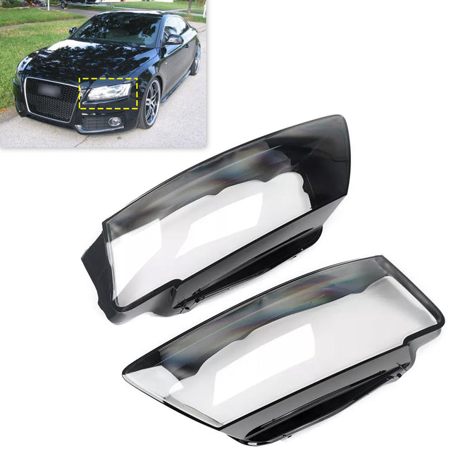 2008-2012 Audi A5 S5 RS5 2PCS Headlight Headlamp Lens Cover Shell