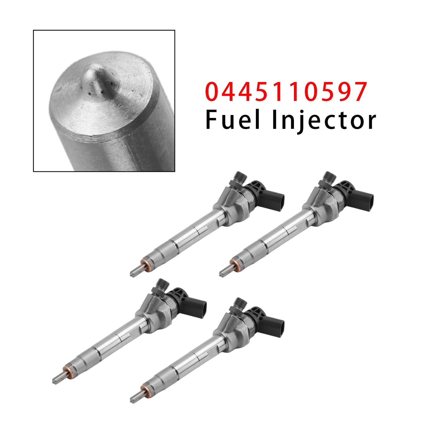 0445110597 For BMW F10 F30 F15 328d X5 535d 740Ld N47 N57 Fuel Injector 4PCS