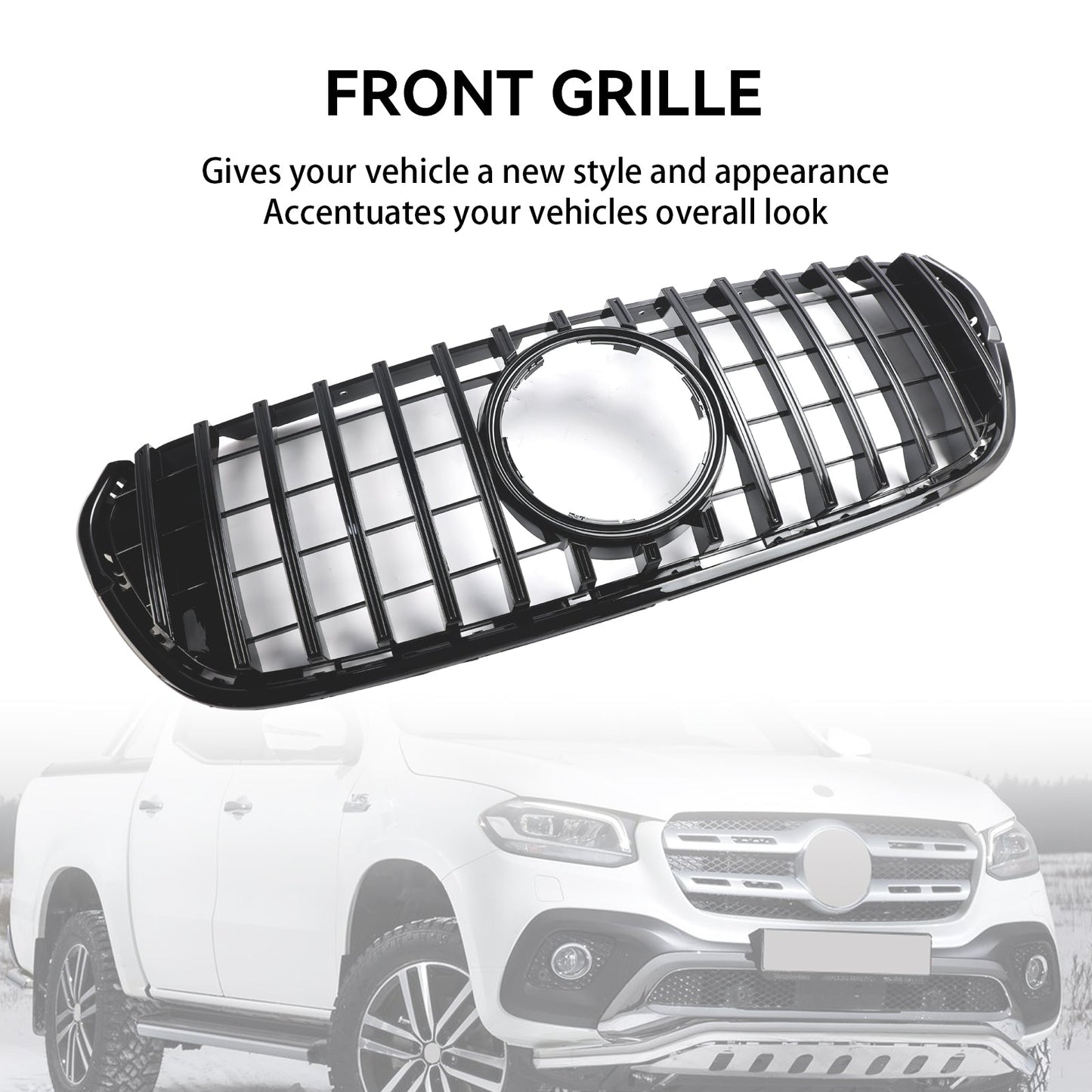 2017-2019 Mercedes Benz X-Class X470 Black Front Bumper Grille Grill