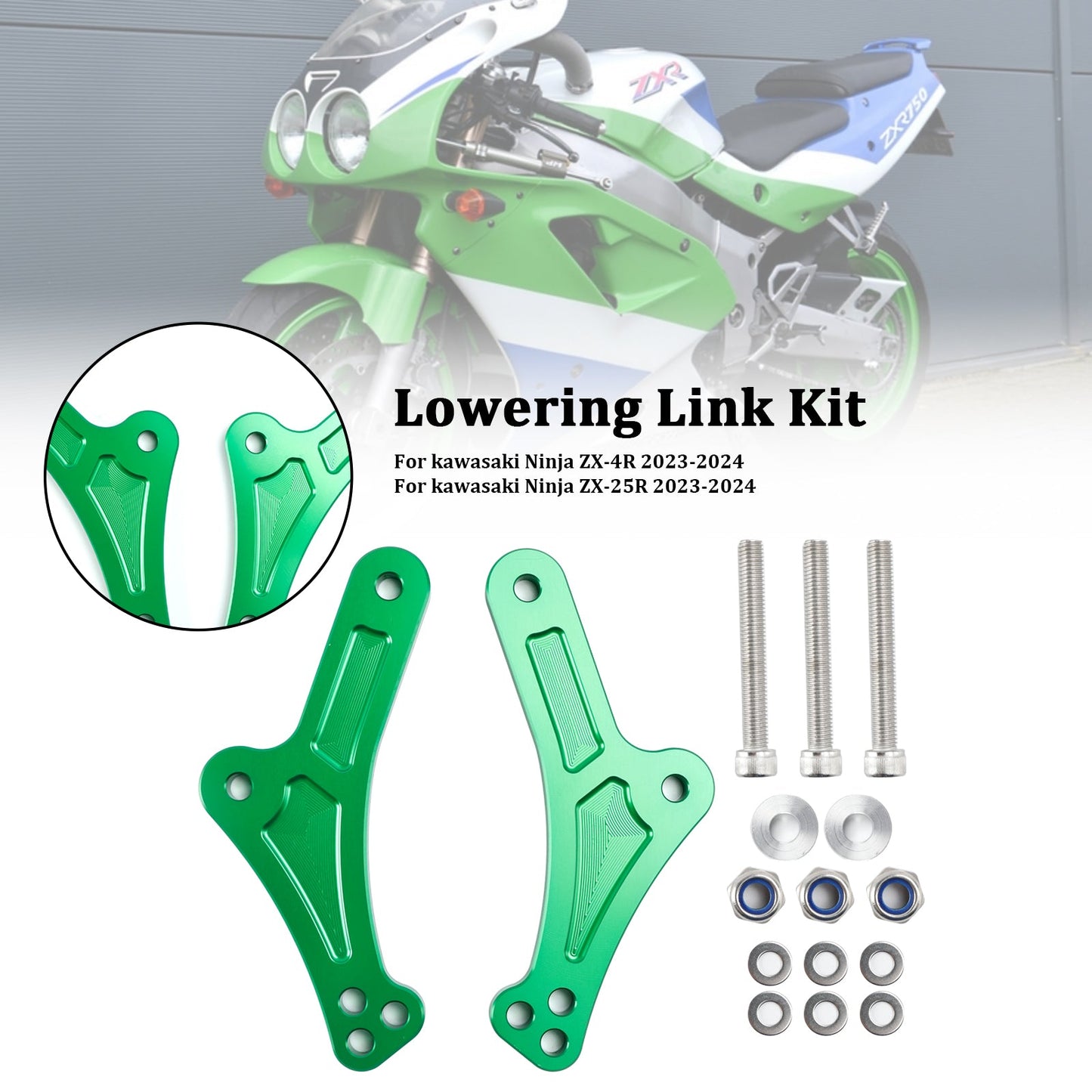 2023-2024 kawasaki ZX-25R ZX-4R Adjustable Lower Suspension Links For
