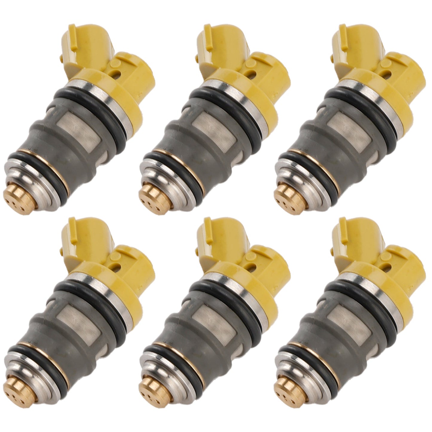 6PCS Fuel Injector 1001-87091 Fit Denso 650CC Fit Toyota Supra JZA80 2JZGTE 2JZ