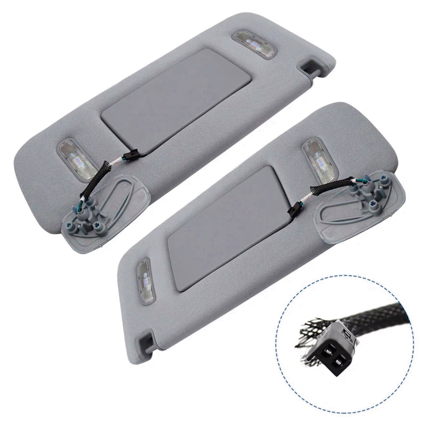 2PCS Gray Sun Visor Left & Right 22870346 23459643 For Nissan Altima 2013-2018