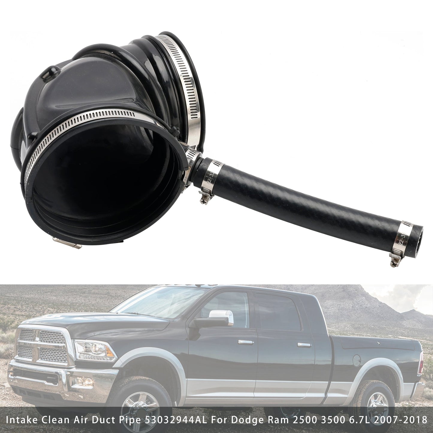 2007-2018 Dodge Ram 2500 3500 6.7L Intake Clean Air Duct Pipe 53032944AL 53032944AC