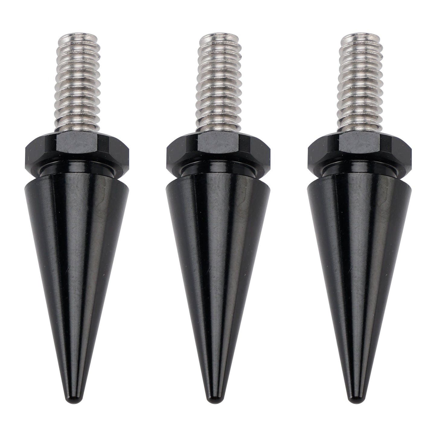 3X BLACK 1/2"-20 WINDSHIELD FAIRING MOUNTING SPIKE BOLTS FOR TOURING 1996-2013