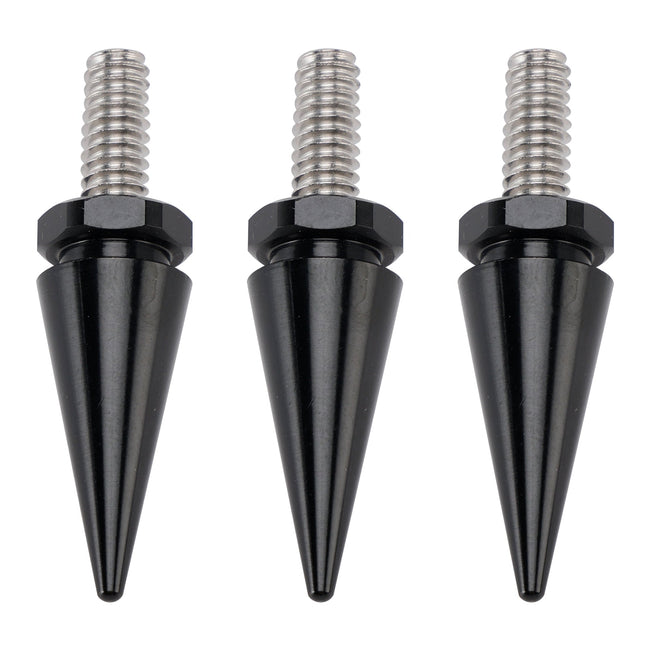 3X BLACK 1/2"-20 WINDSHIELD FAIRING MOUNTING SPIKE BOLTS FOR TOURING 1996-2013