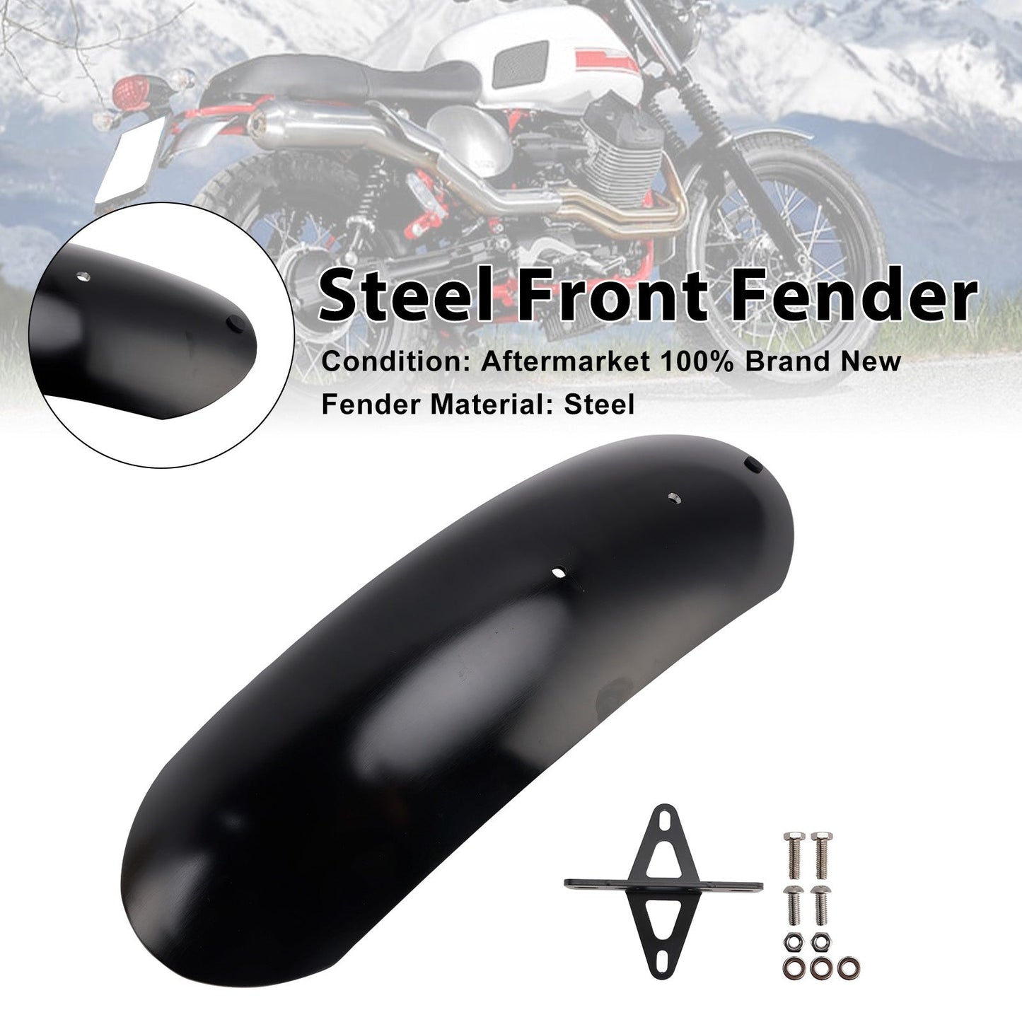 Steel Front Fender Fit For MOTO GUZZI V7 II Stone Classic Special 10-16
