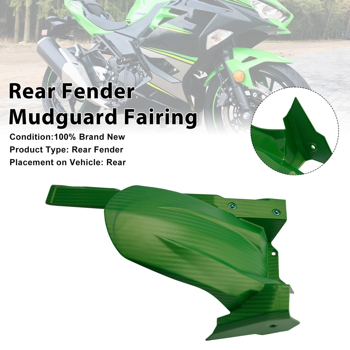 Rear Fender Fairing For Kawasaki Ninja 400 Z400 Ninja 500 Z500 2018+