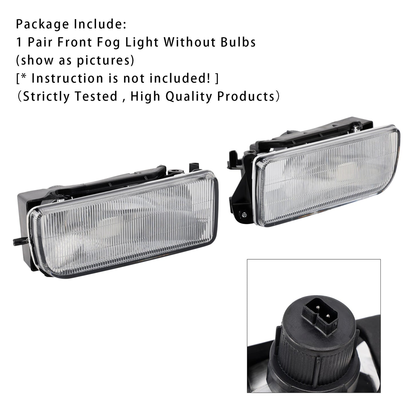 1992-1998 BMW E36 3-Series Pair Front Bumper Fog Light Without Bulbs