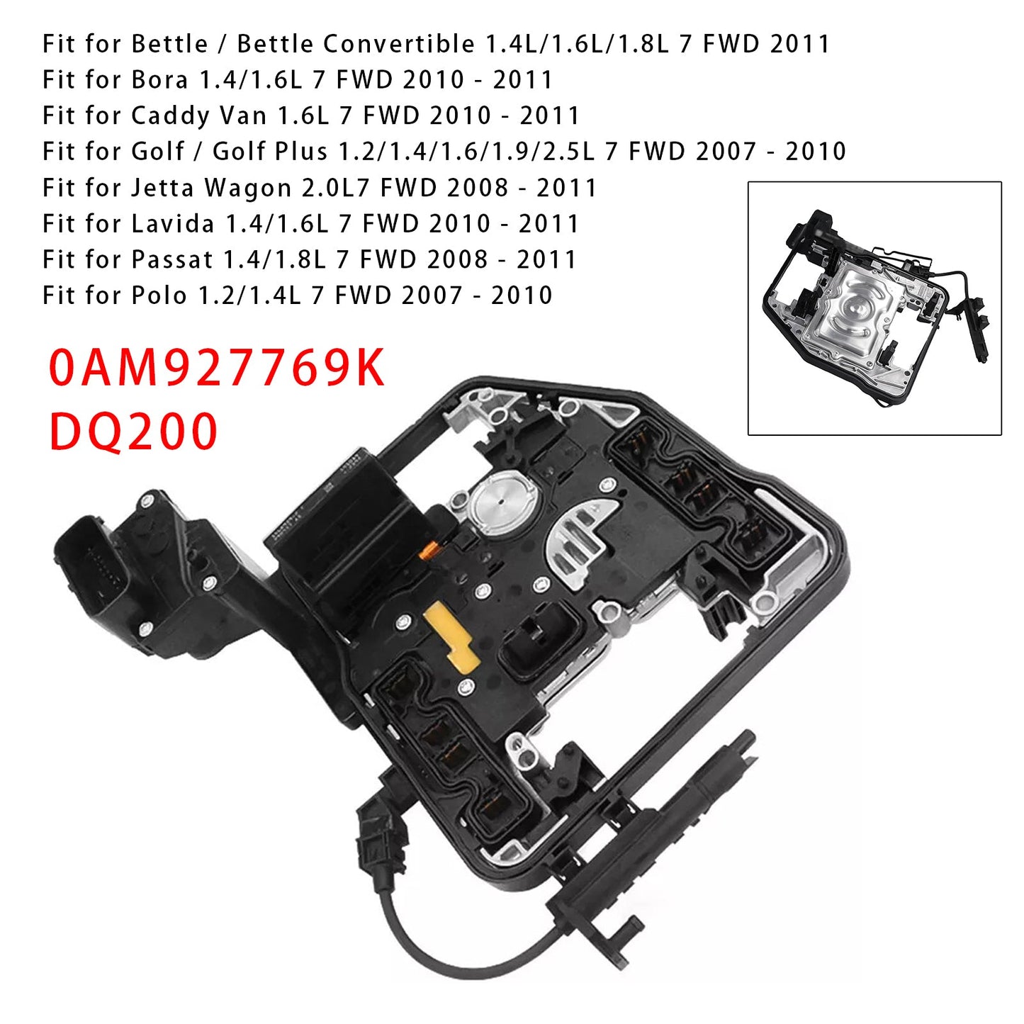 2009-2011 Volkswagen Sagitar 1.4L 7 FWD 0AM Transmission Control Unit TCU TCM 0AM927769K DQ200