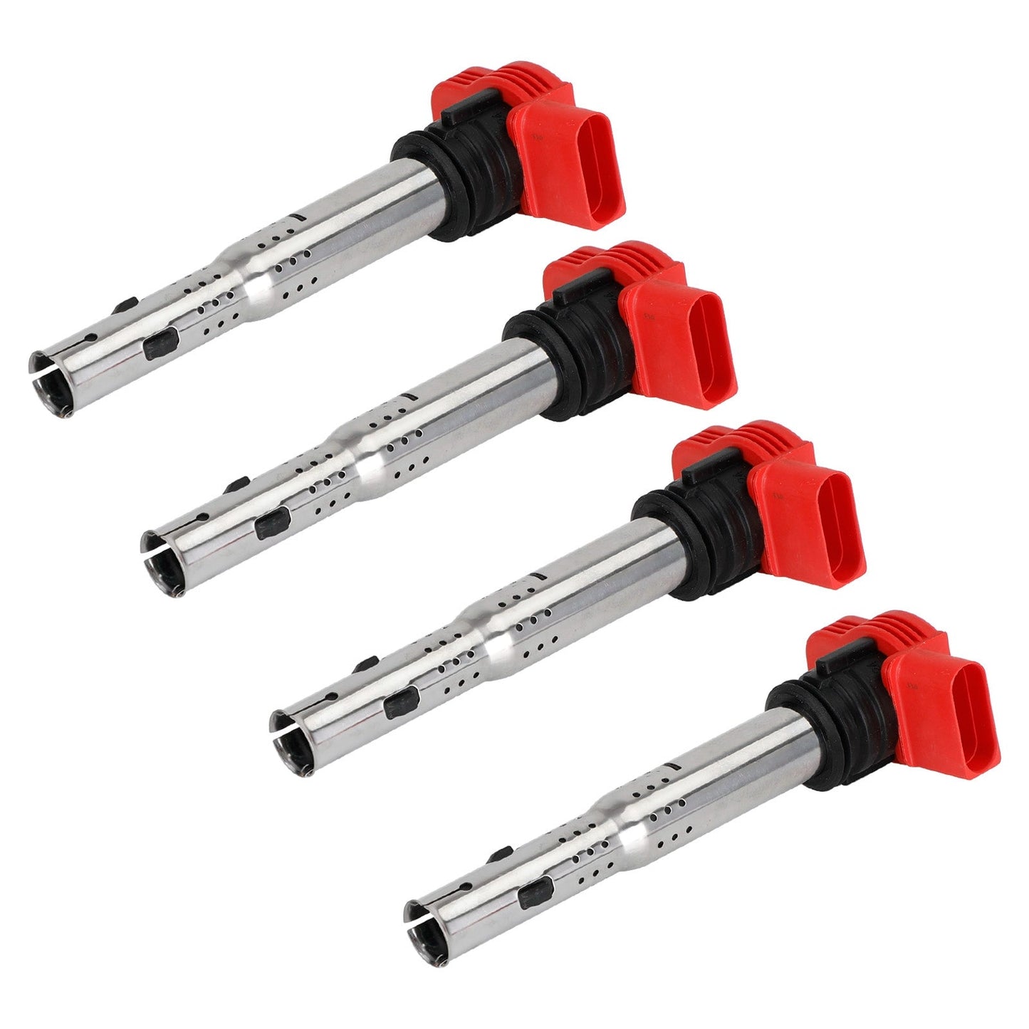 2009 - present AUDI A4 Allroad combi 8KH B8 4x Red Coil Packs Set 06E905115E 06D905115