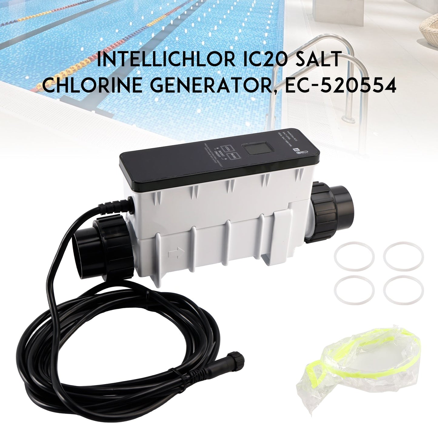 IC20 EC-520554 Salt Chlorinator Sanitizer 20,000-gallon Saltwater Pool