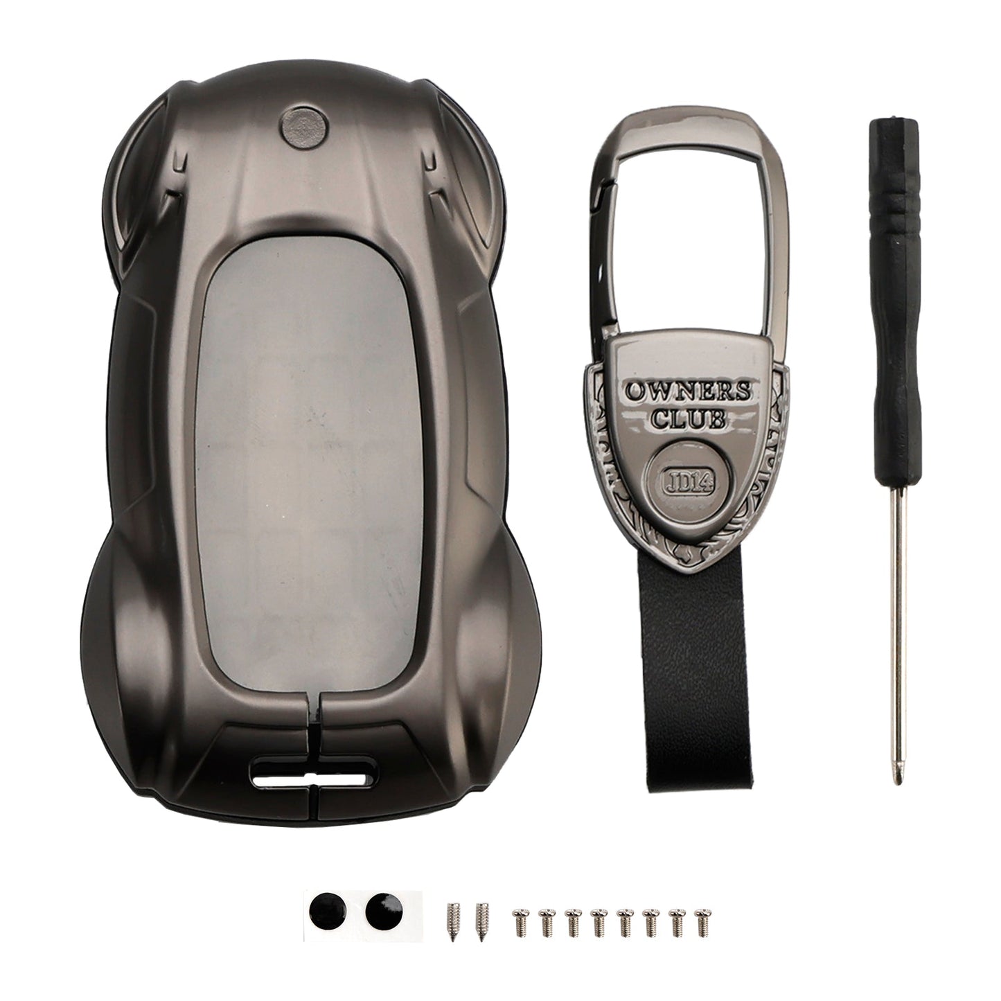 Leather Alloy Zinc Car Key Gray Case Cover For Lexus ES260h/RX350h/LS500h