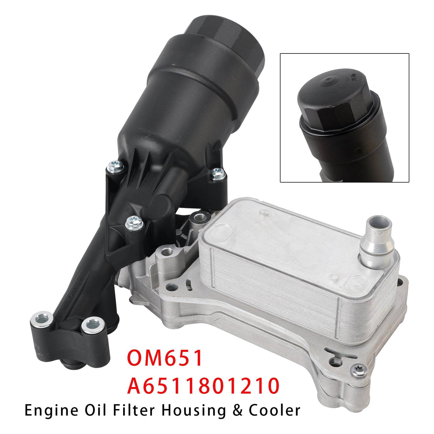 For Mercedes-Benz OM651 Engine A6511801210 Engine Oil Filter Housing & Cooler