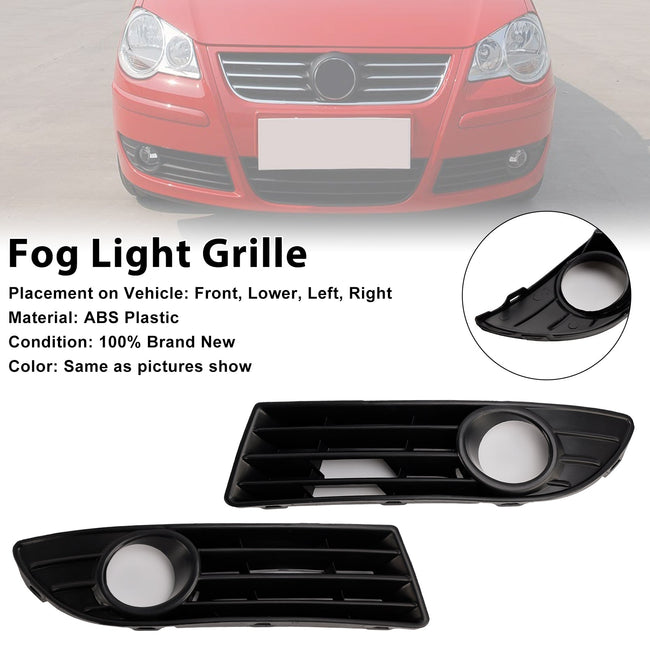2005-2009 VW Polo 9N3 GTI 2PCS Fog Light Cover Grille Grill 6Q0853665E 6Q0853666G