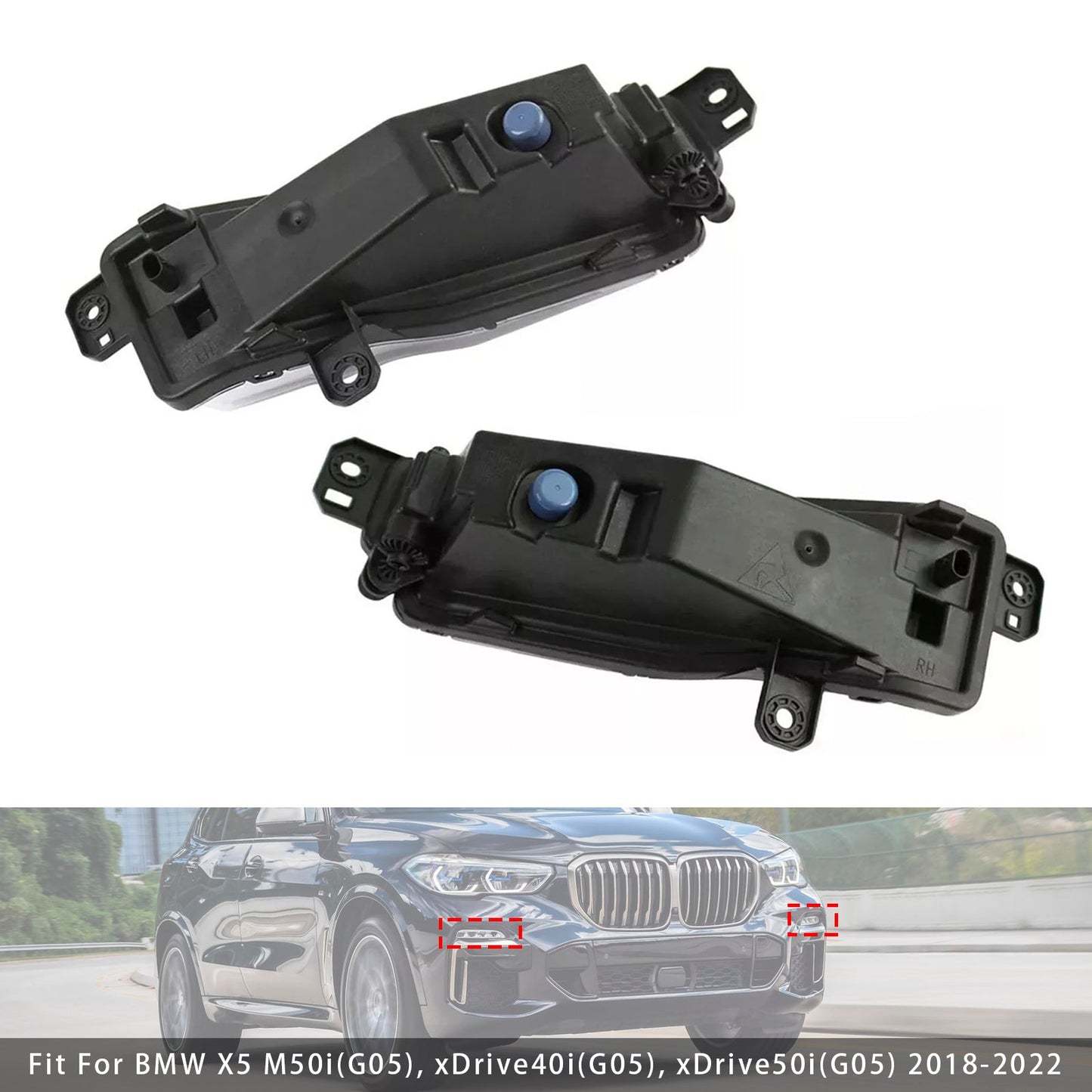 2018-2022 BMW X5 G05 Pair LED Front Bumper Fog Lights 63177406365