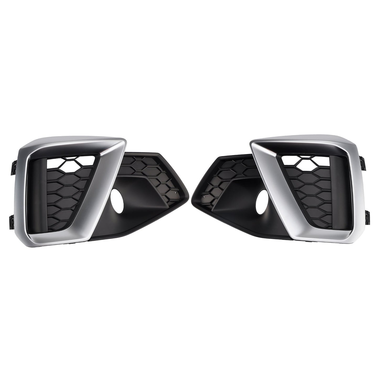 2020-2024 Audi A4 B9.5 S-Line Silver Front Bumper Lower Fog Grille Cover